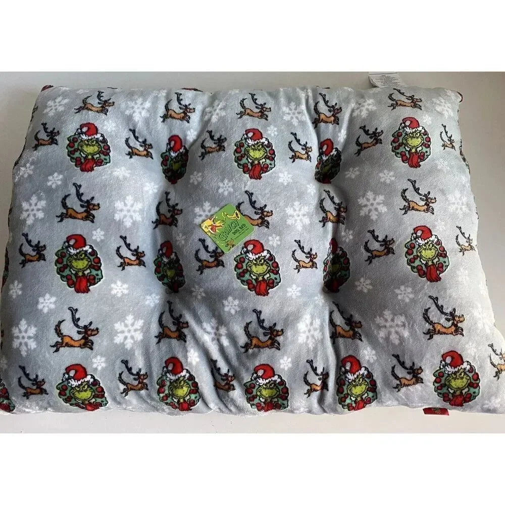 Dr. Seuss The Grinch And‎ Max Dog Pet BED Super Soft Christmas 36 X 27 X 3” NEW